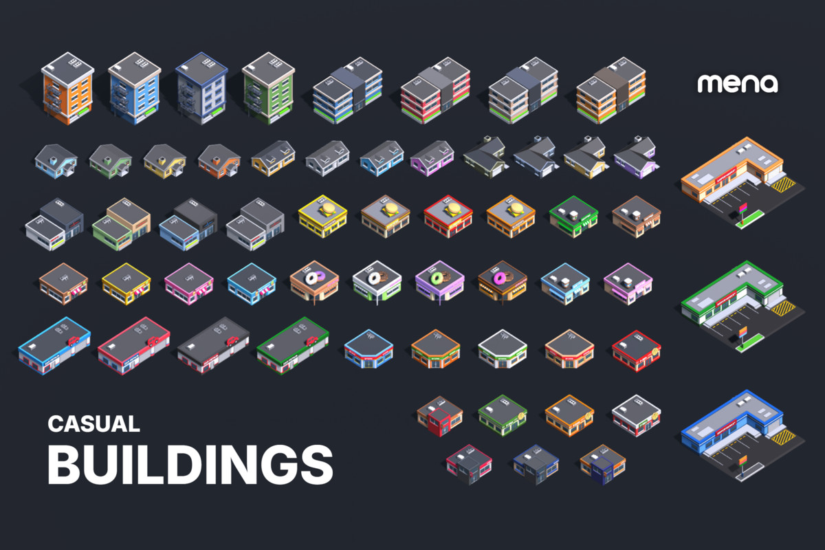Casual Town Pack - 3D Modular Assets