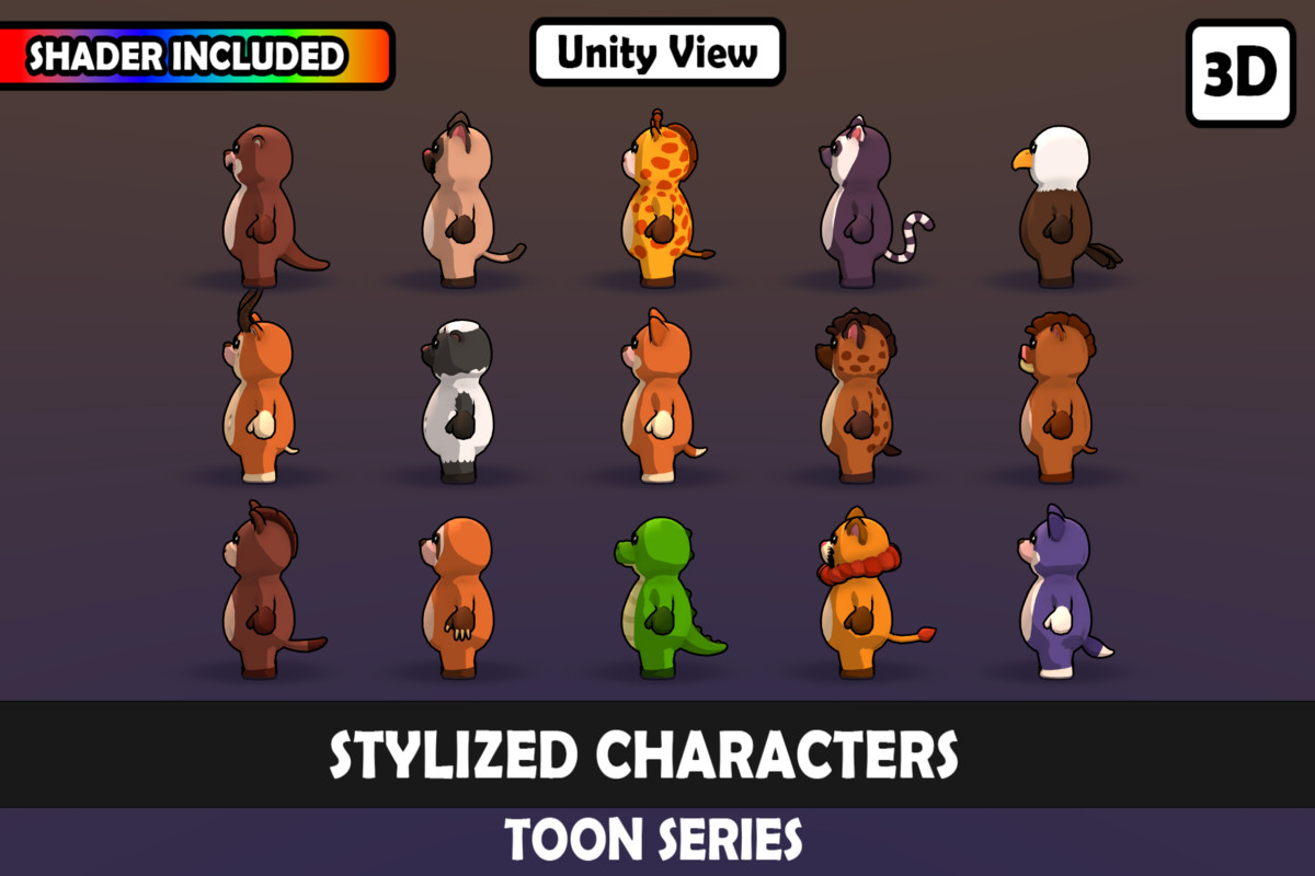 Mascot Humanoid Animal Characters Vol.3 – 15 Unique Characters