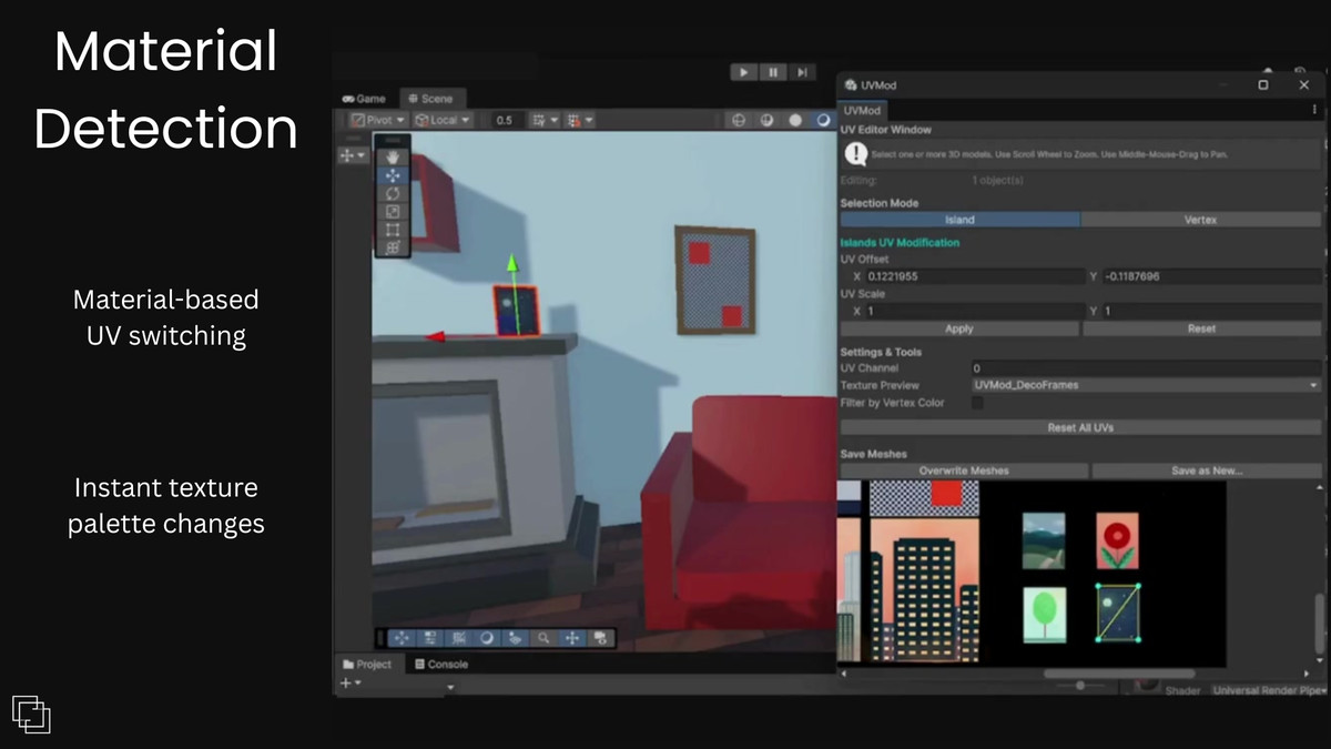 UVMod - UV Move & 3D Model Recolor Tool