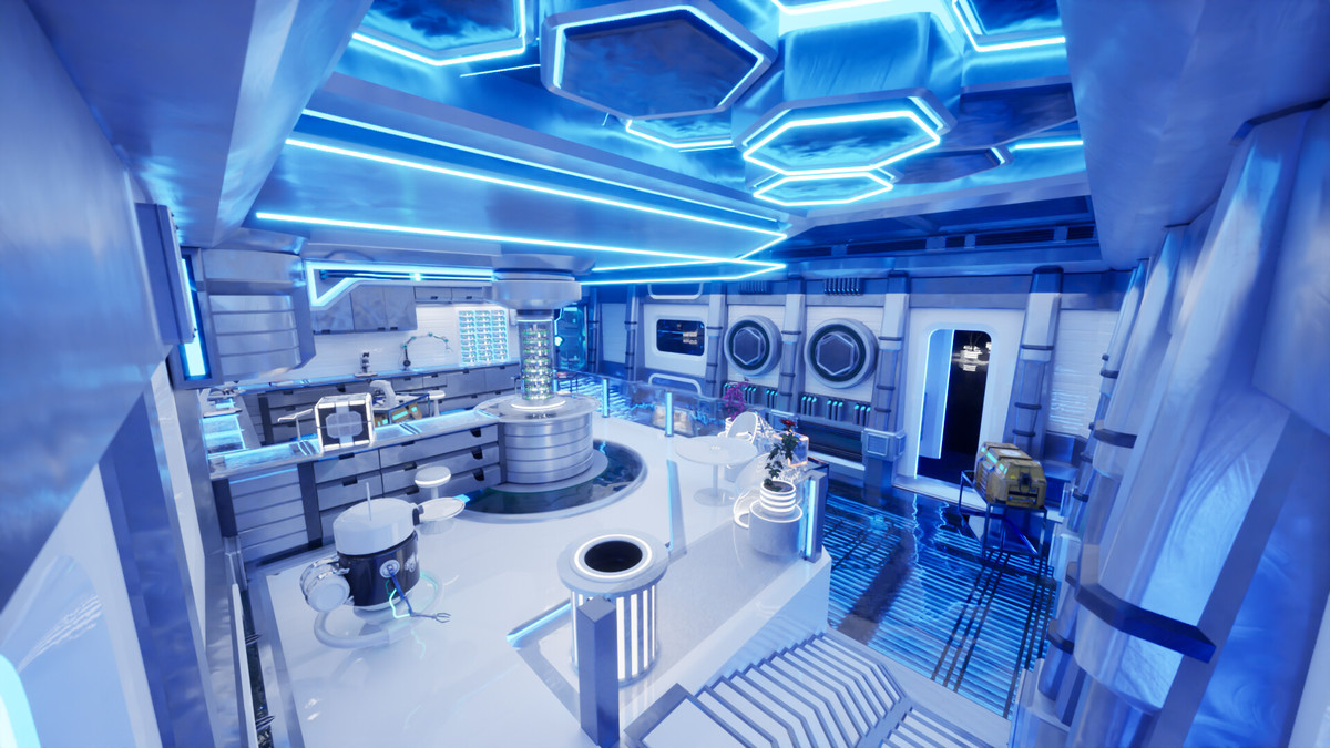Futuristic Laboratory Environment - Modular Sci-Fi Interior Level