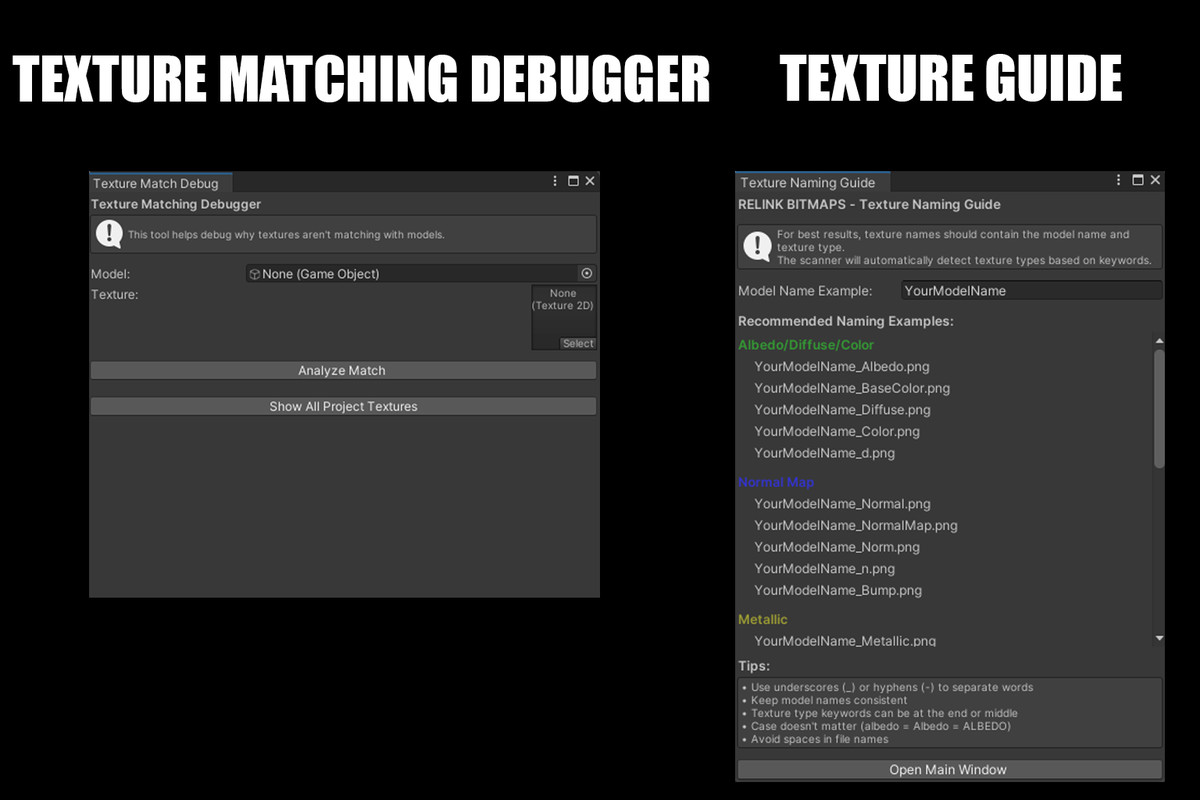 RELINK BITMAPS - Texture Auto-Linker & Material Generator