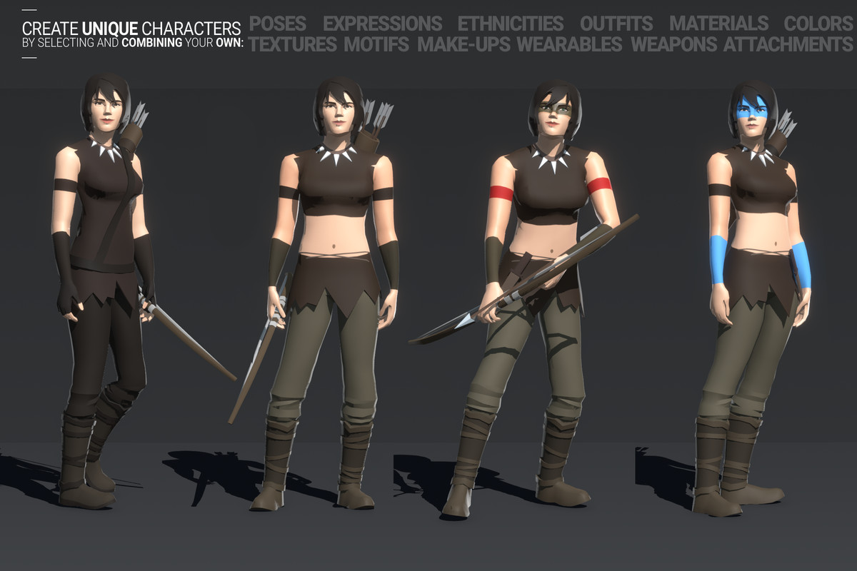 Polyquest Heroes: Warrior I Huntress