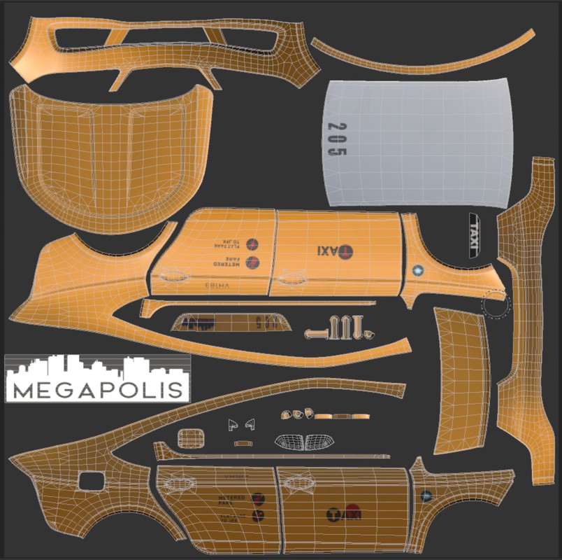 Generic taxi sedan