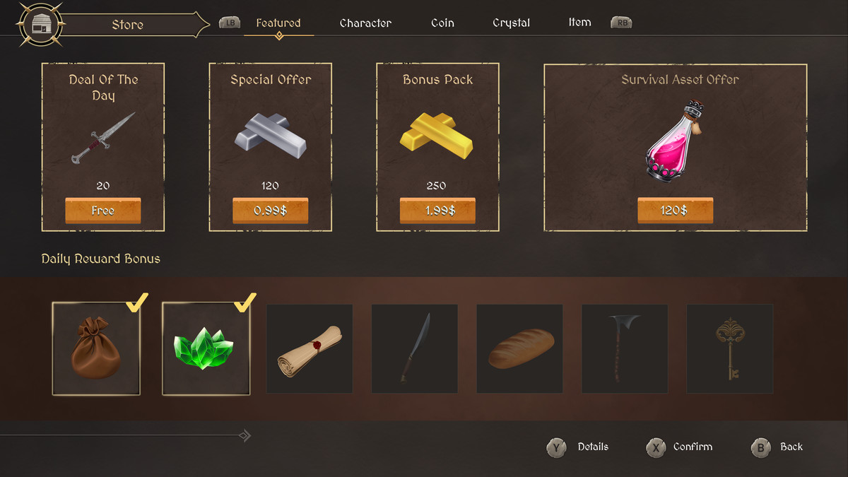 Fantasy RPG GUI
