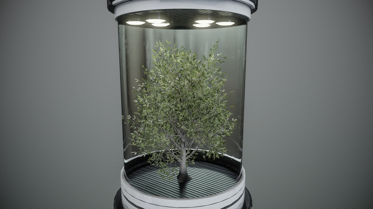 Futuristic Tree Container – Sci-Fi BioDome