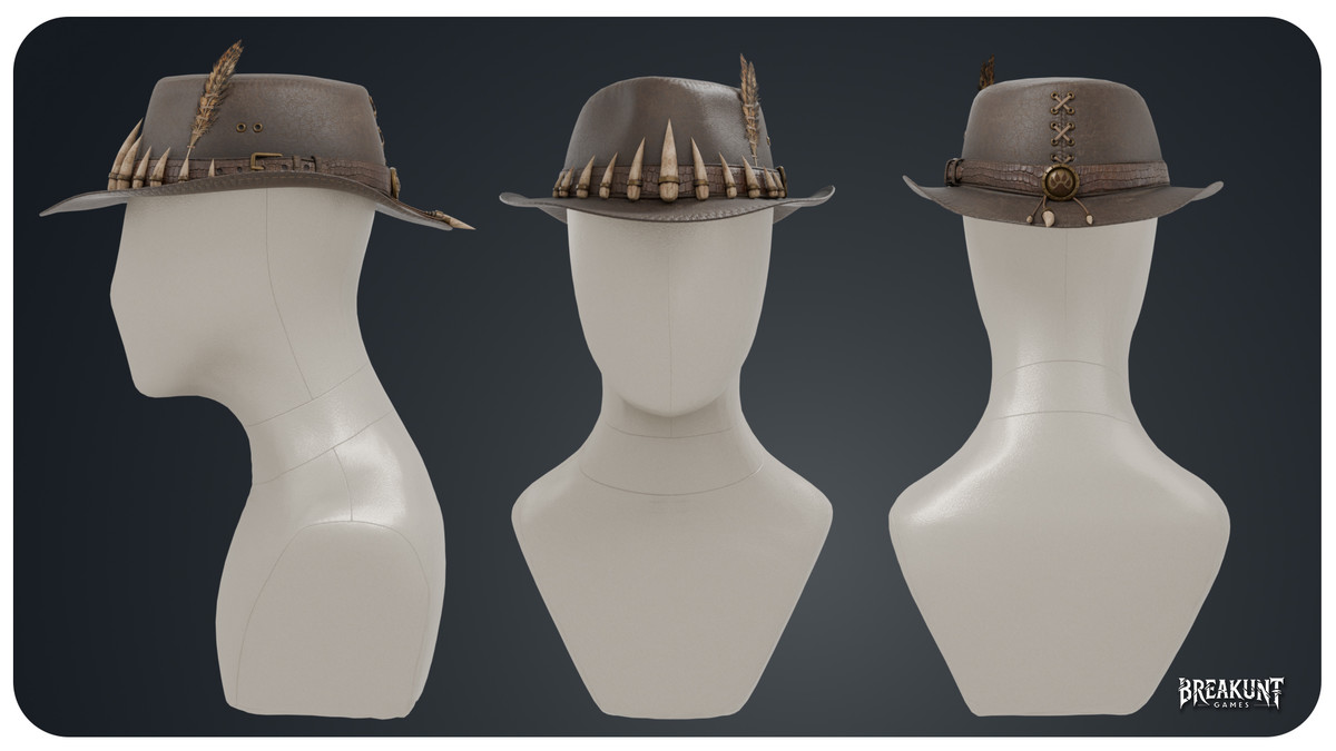 Hunter Hat - Game Ready Optimized (Survival, Headwear, Clothing, Bones)