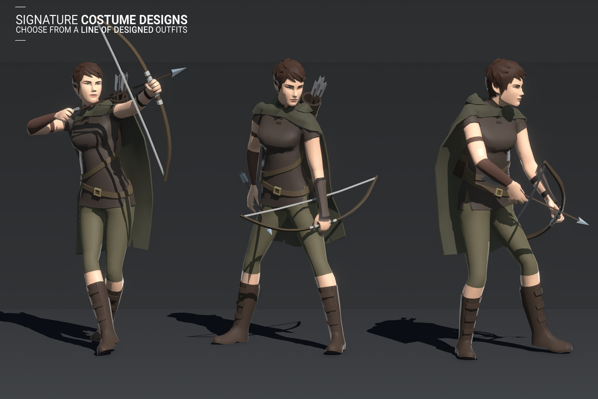 Polyquest Heroes: Warrior I Huntress