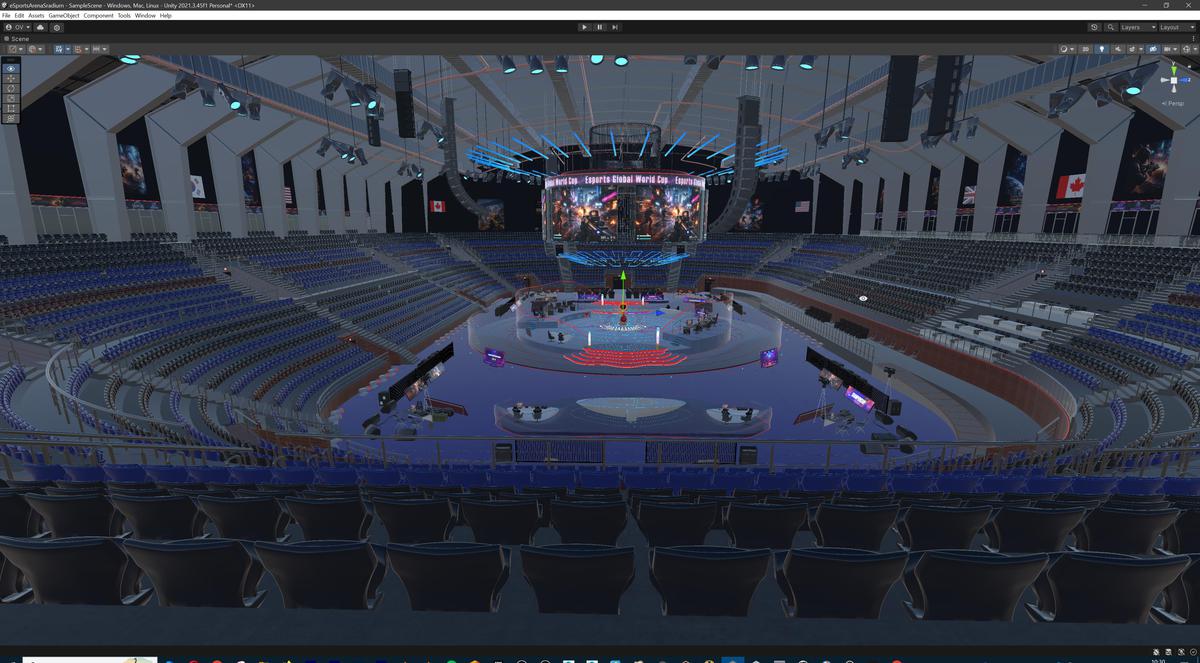 Futuristic Esports Arena Stadium – Tournament Stage 3d Environment Level