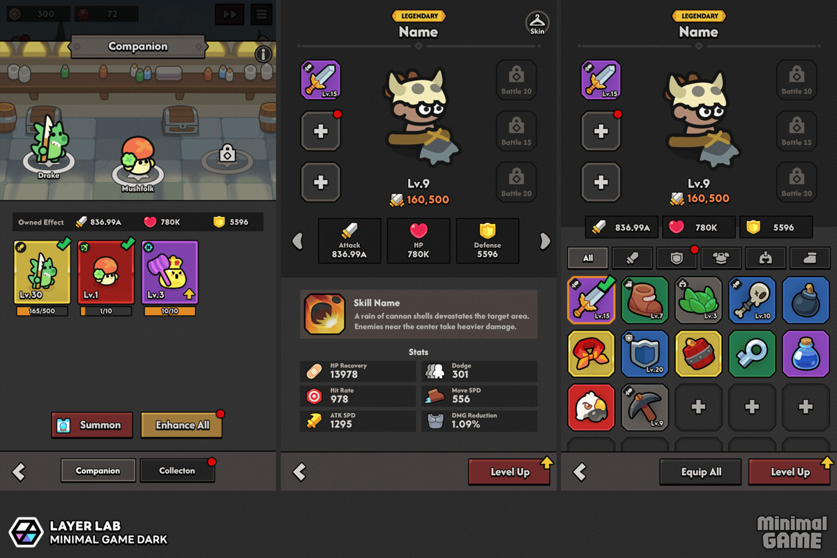 GUI Pro - Minimal Game Dark