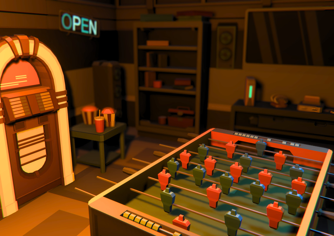 Low Poly Sci-Fi Recreation / Cosmic Retro