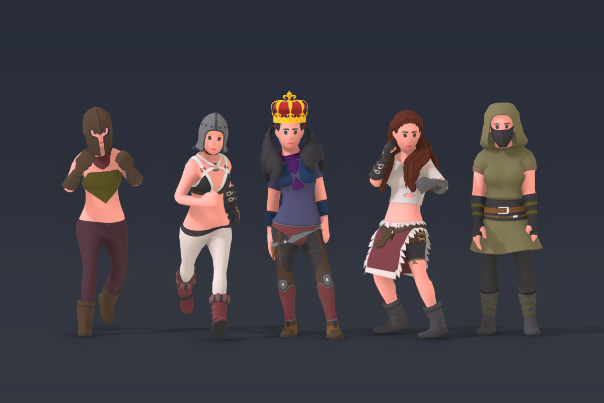 Customizable 3D Fantasy Characters Bundle