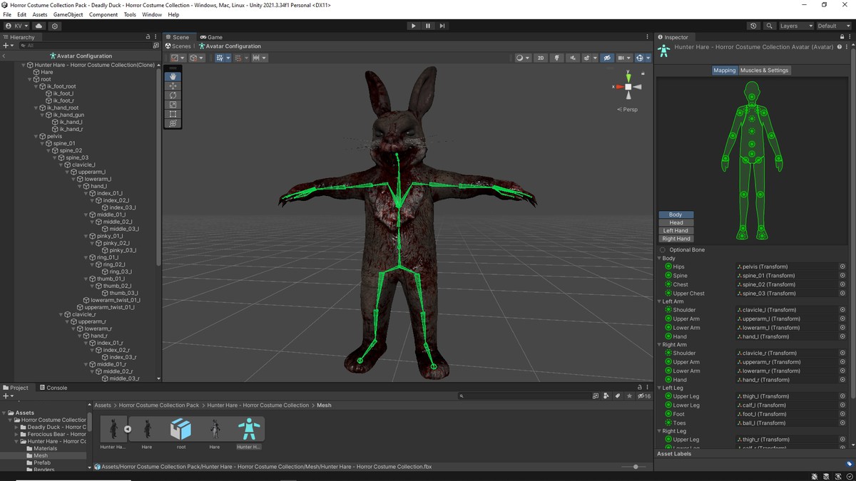 Horror Costume Collection Pack