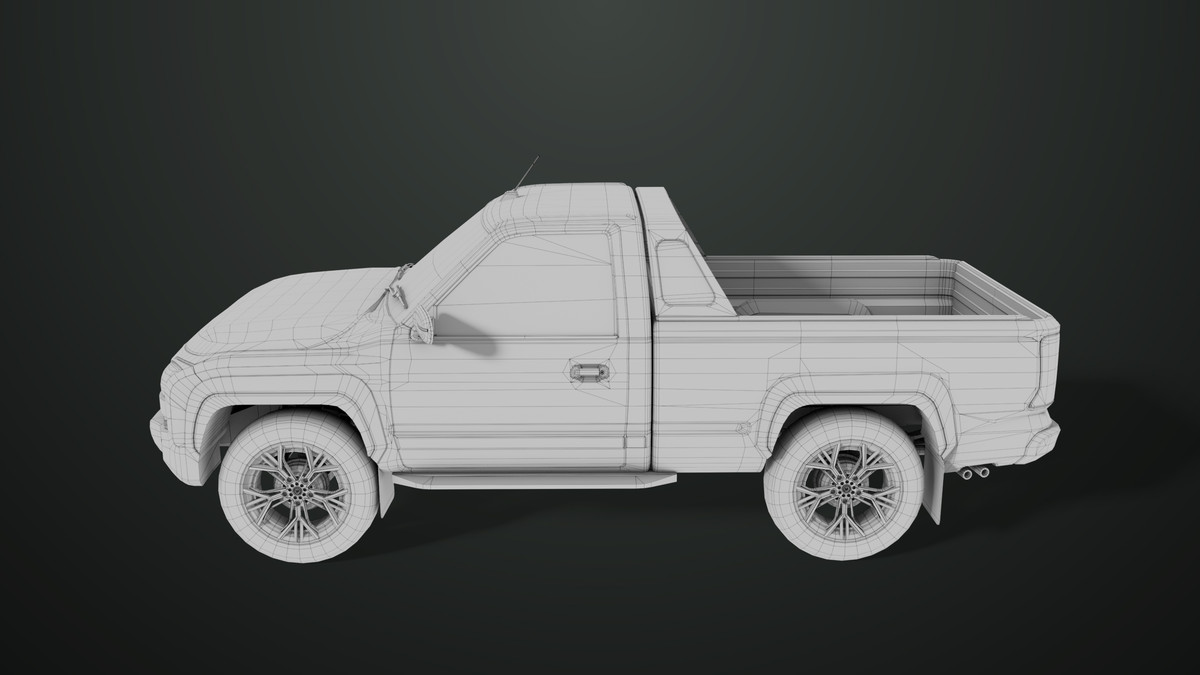 Pickup Truck01 Orange URP HDRP Textures