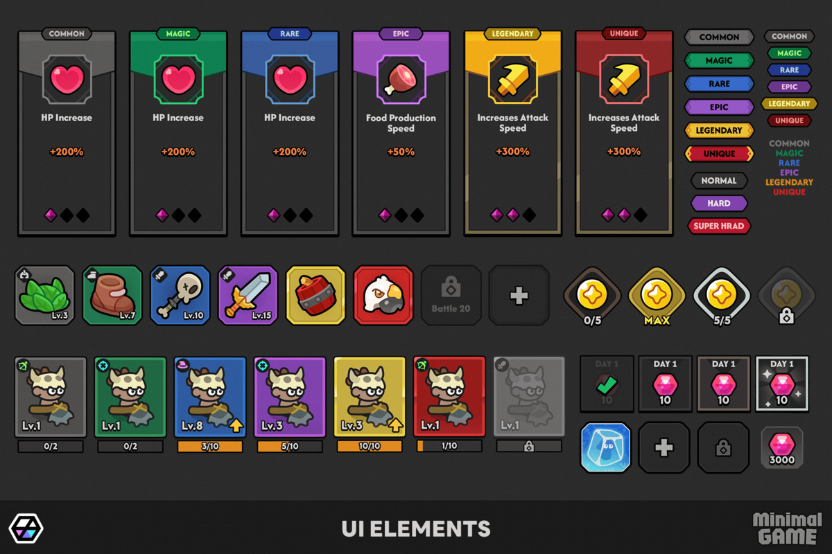 GUI Pro - Minimal Game Dark