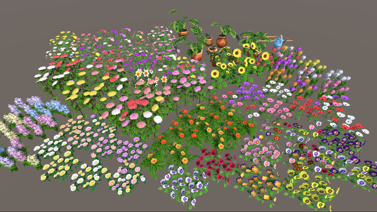 Stylized Hand-Painted Plant & Flower Pack