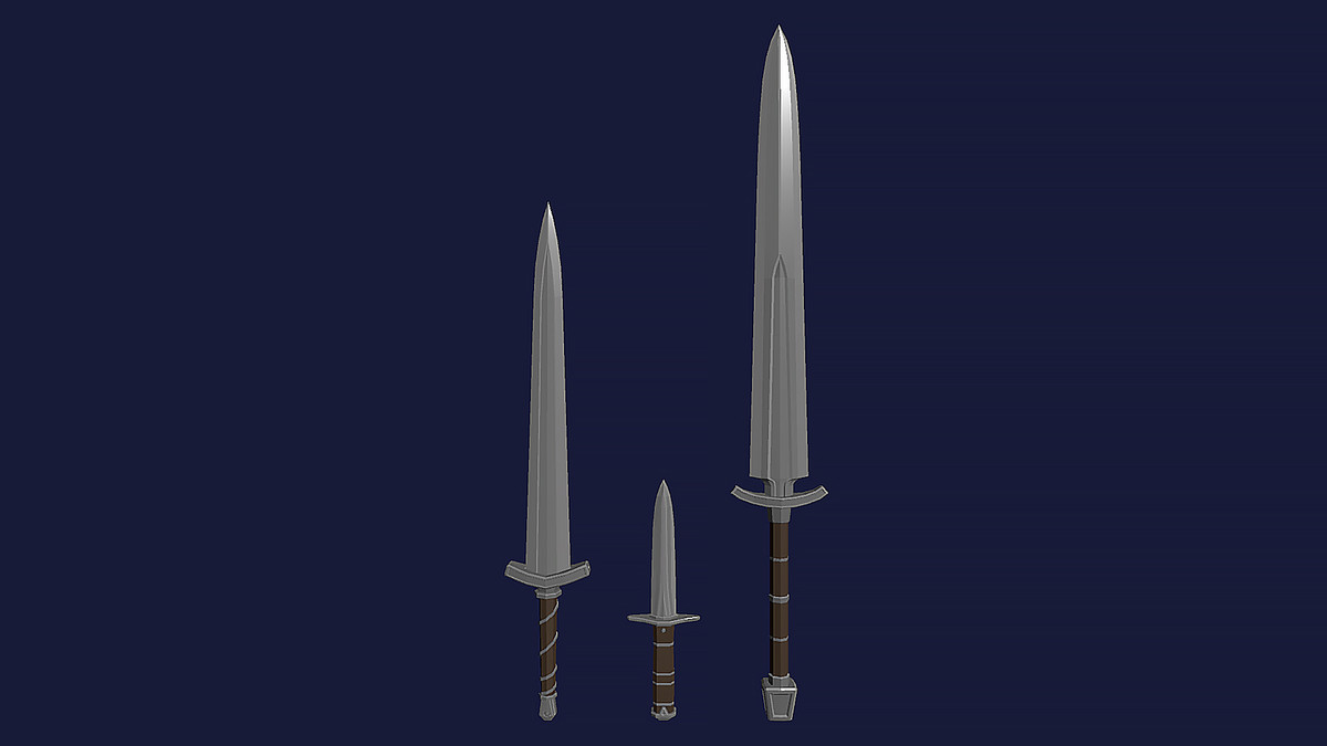 Low Poly Style Weapons Part 1