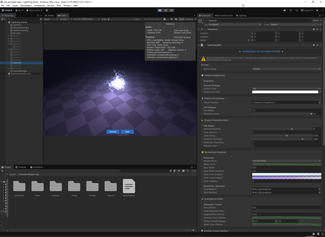 Procedural Lightning & Electricity VFX | Shader System