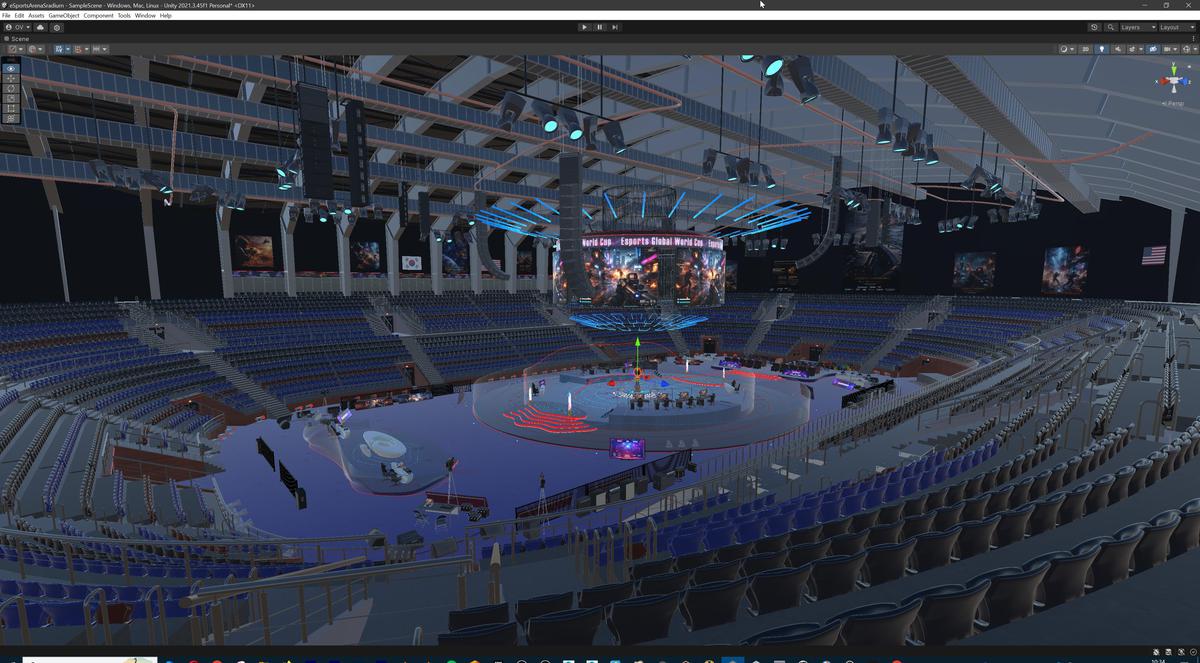 Futuristic Esports Arena Stadium – Tournament Stage 3d Environment Level