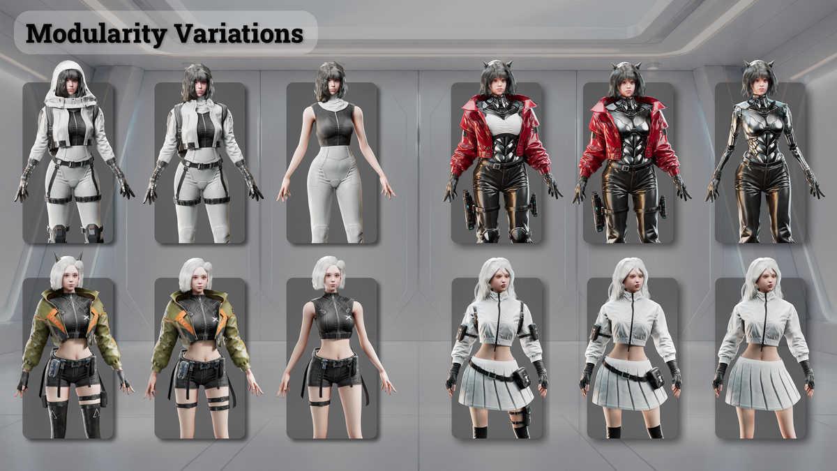 Cyberpunk & Sci‑Fi Female Operatives - Volume 1
