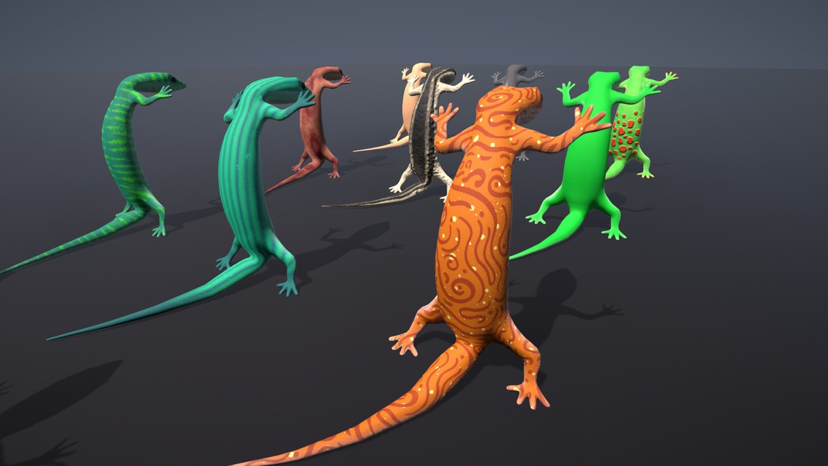 Funny Cute Lizard 3D