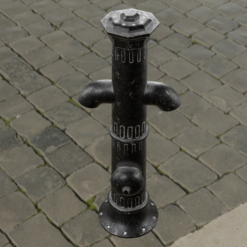 Vintage Cast Iron Fire Hydrant – Low Poly PBR with LODs