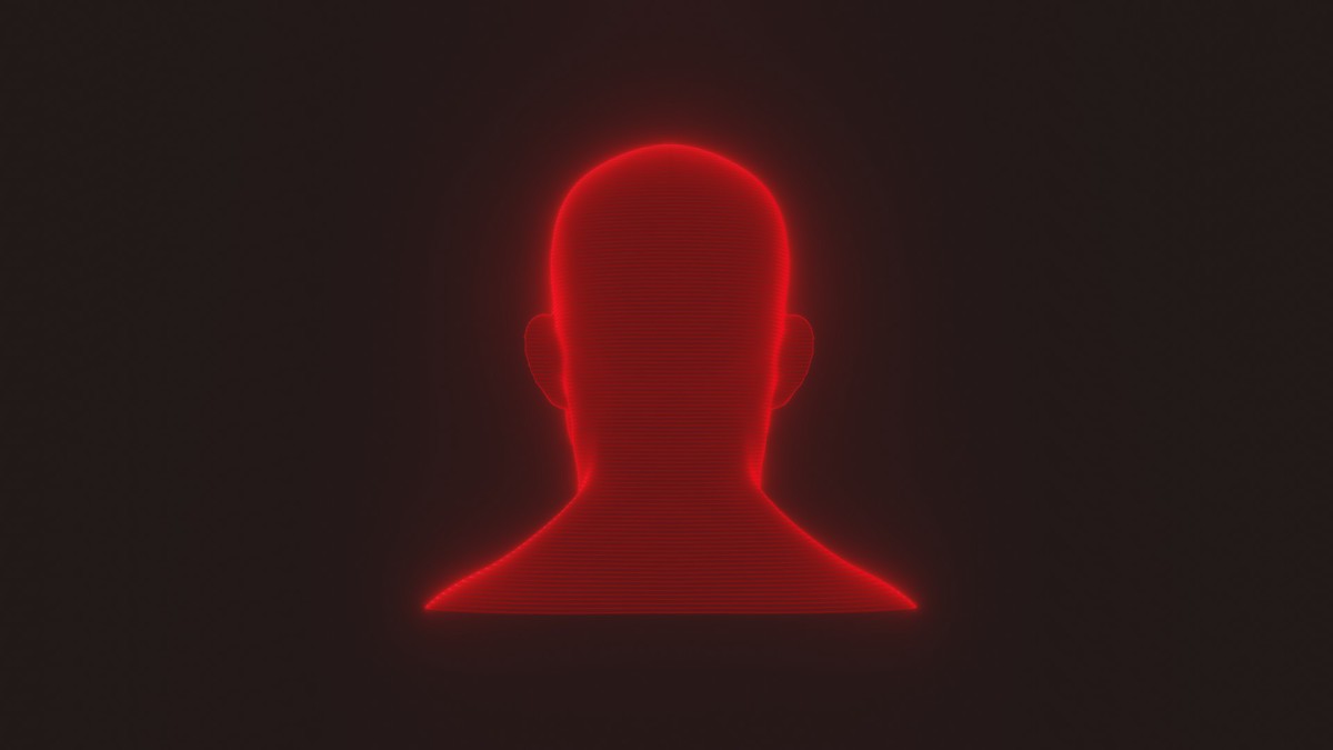 Sci-Fi Red Hologram Male Female Heads 3D Model Pack - Animated, Blend Shapes
