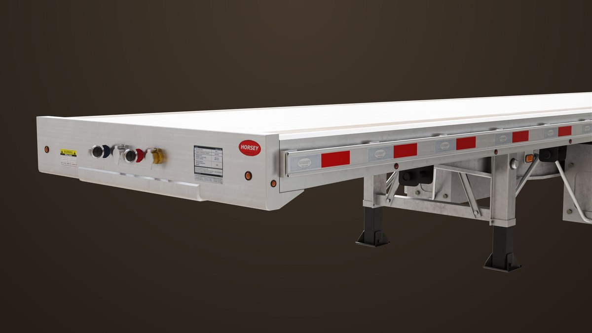 Flat Bed Trailer 05 Heavy Truck URP HDRP Textures