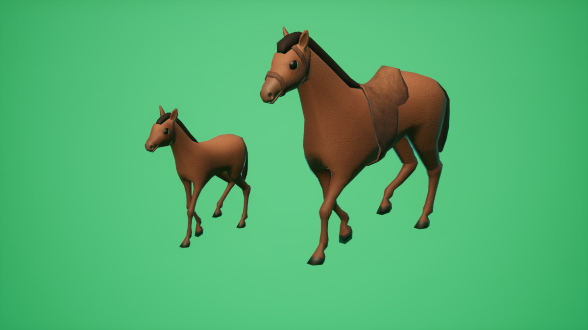 SI - Animated Horse and Foal