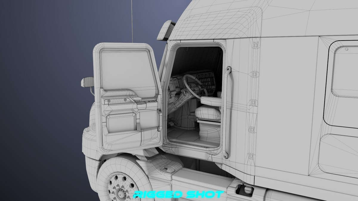 Heavy Truck Blue Chassis 05 URP HDRP Textures