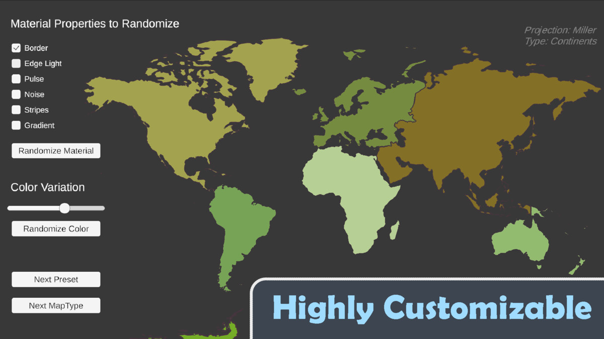 World Map 2D – Interactive & Customizable