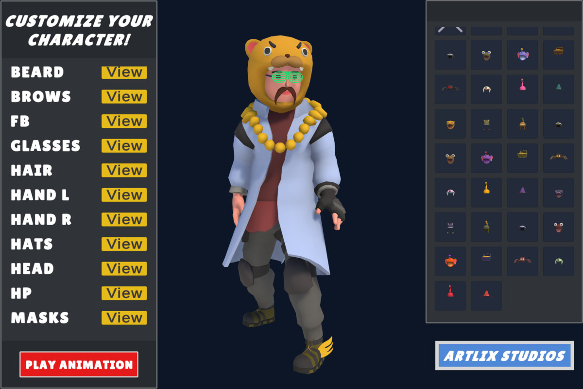 Customizable 3D Funny Characters Bundle