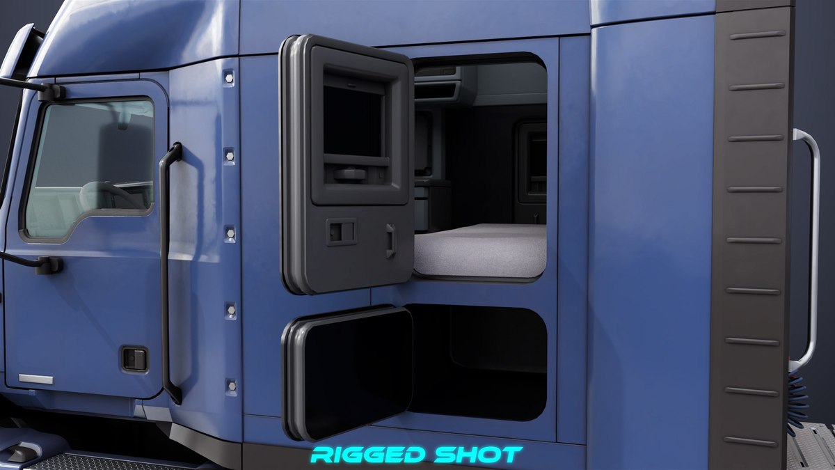 Heavy Truck Blue Chassis 05 URP HDRP Textures