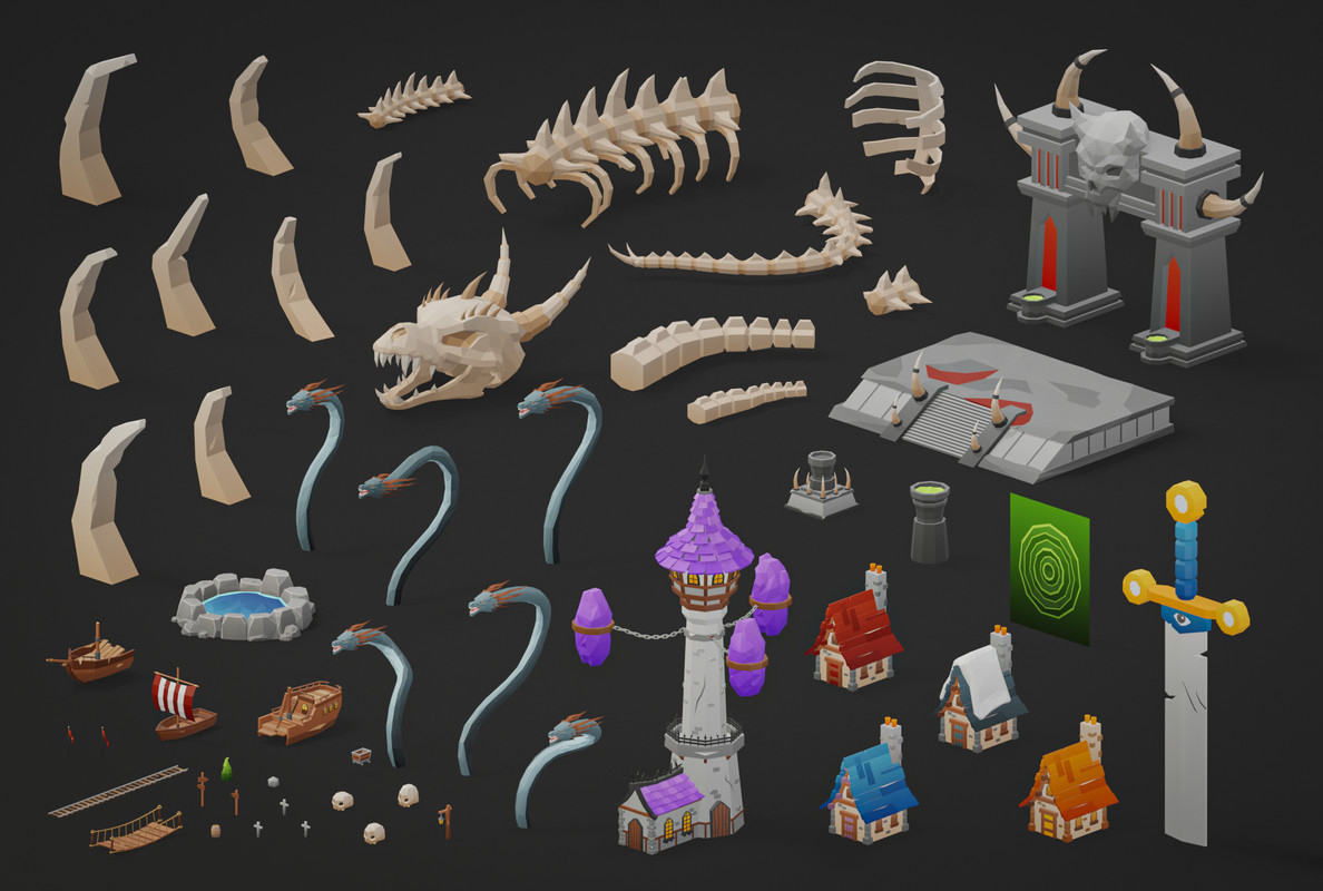 Low Poly Fantasy Locations