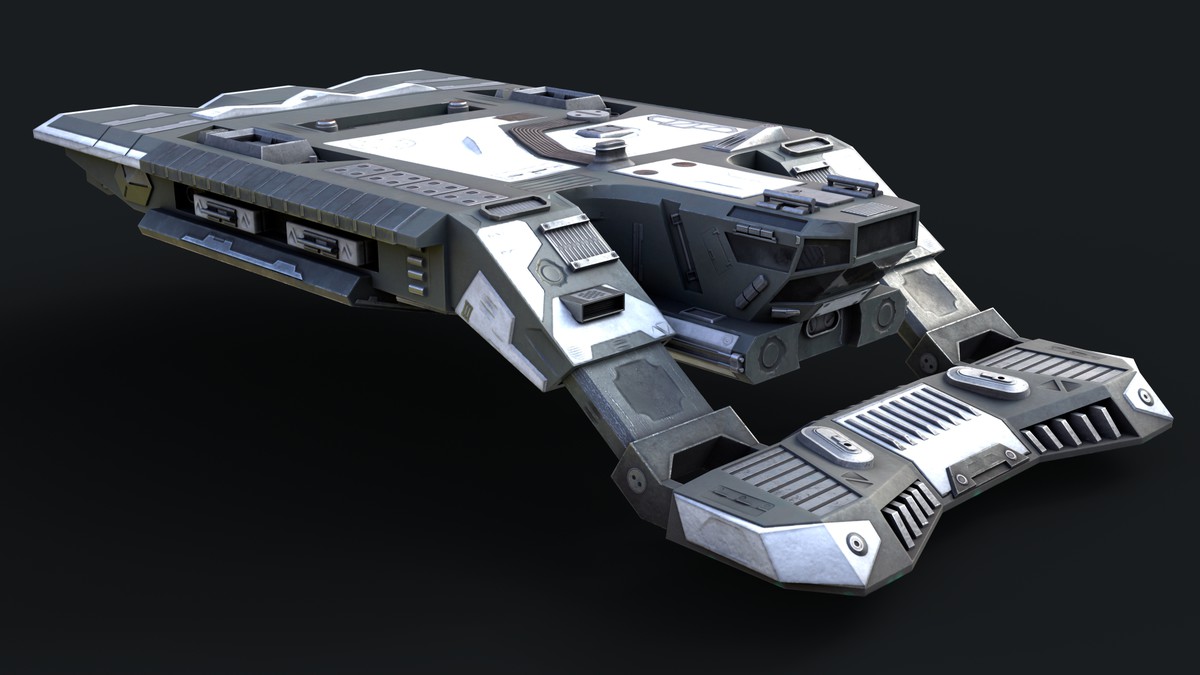 Sci-Fi Harvester and CargoShip