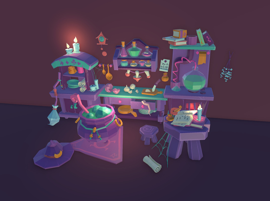Witch's Kitchen - Hand-Painted 3D Props Pack
