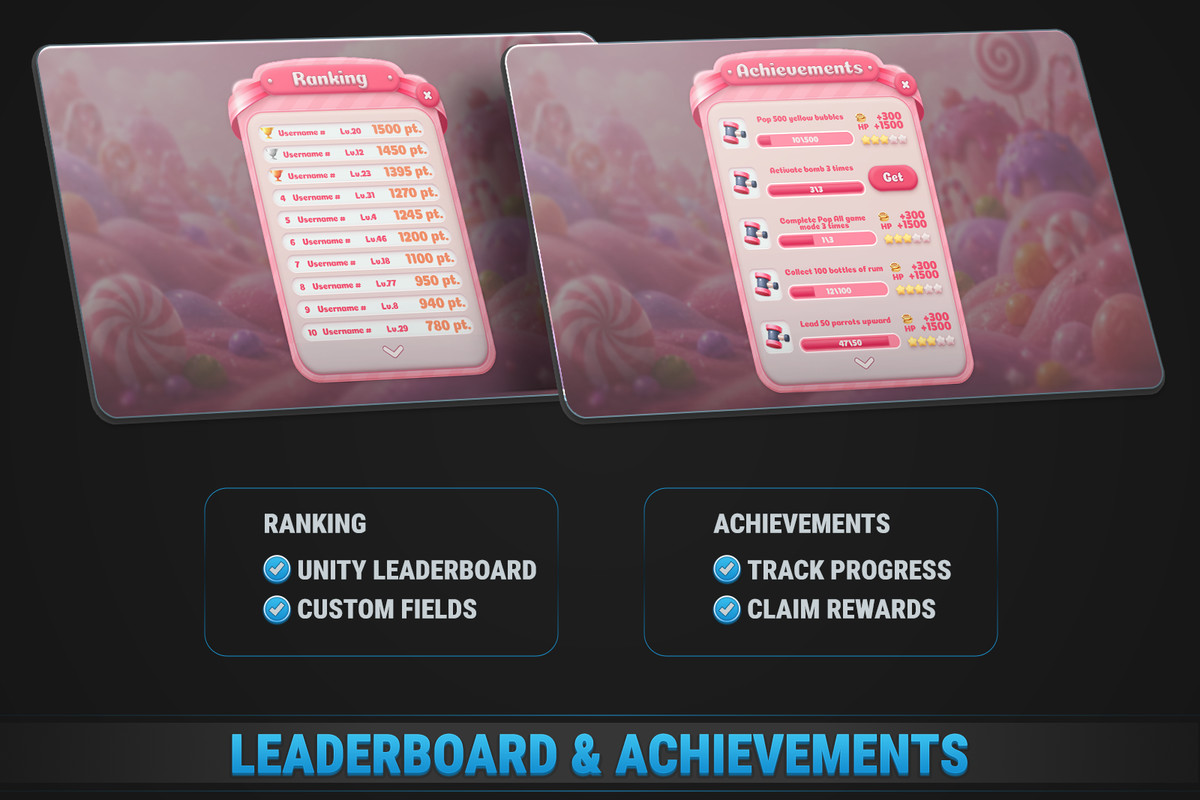 MK Match-3 Kit • Candy Sweet Game Template