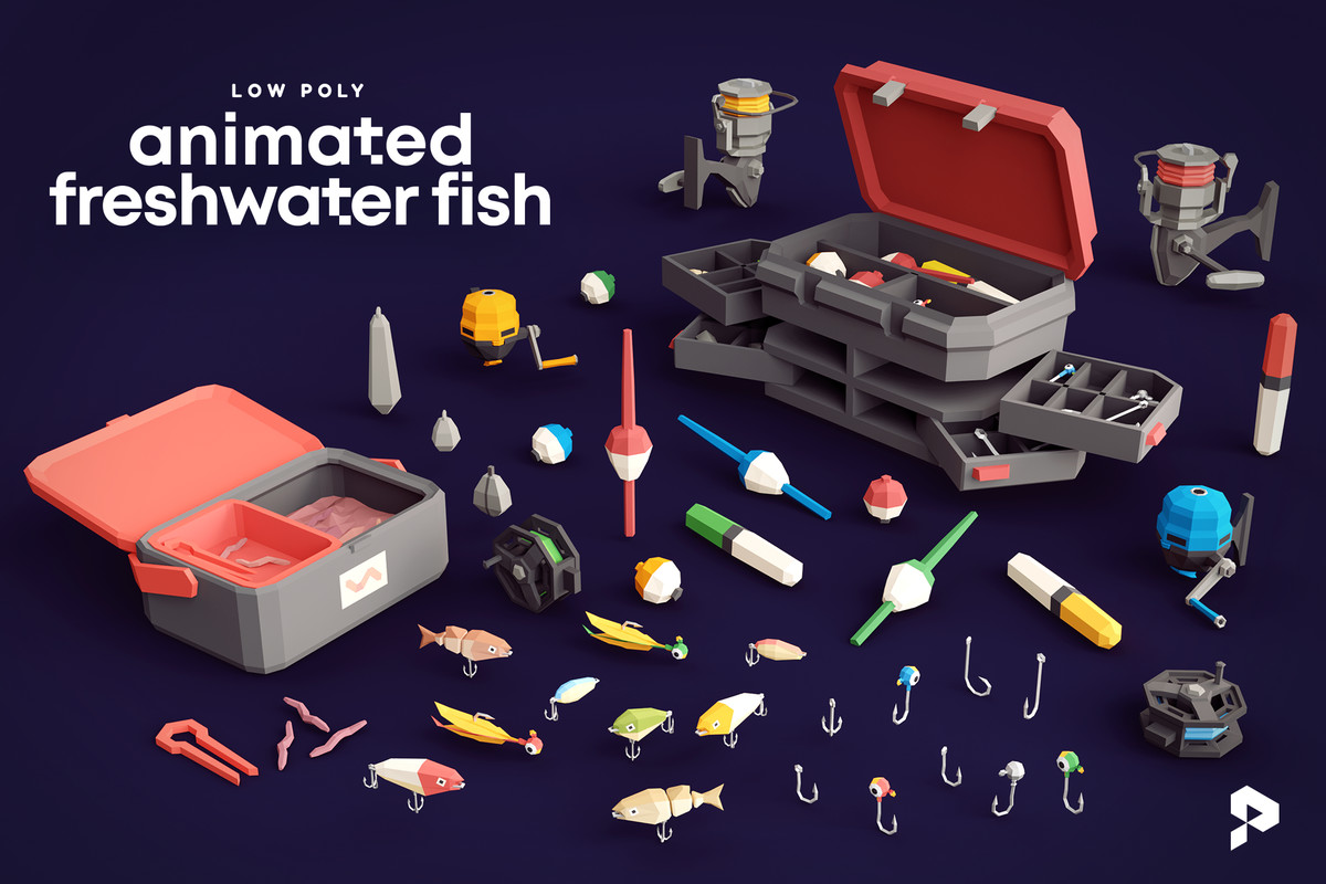 Low Poly Animated Freshwater Fish