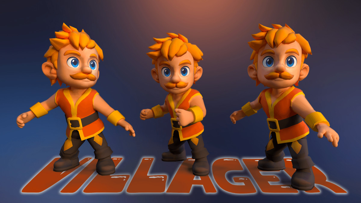 Villager Animated Character