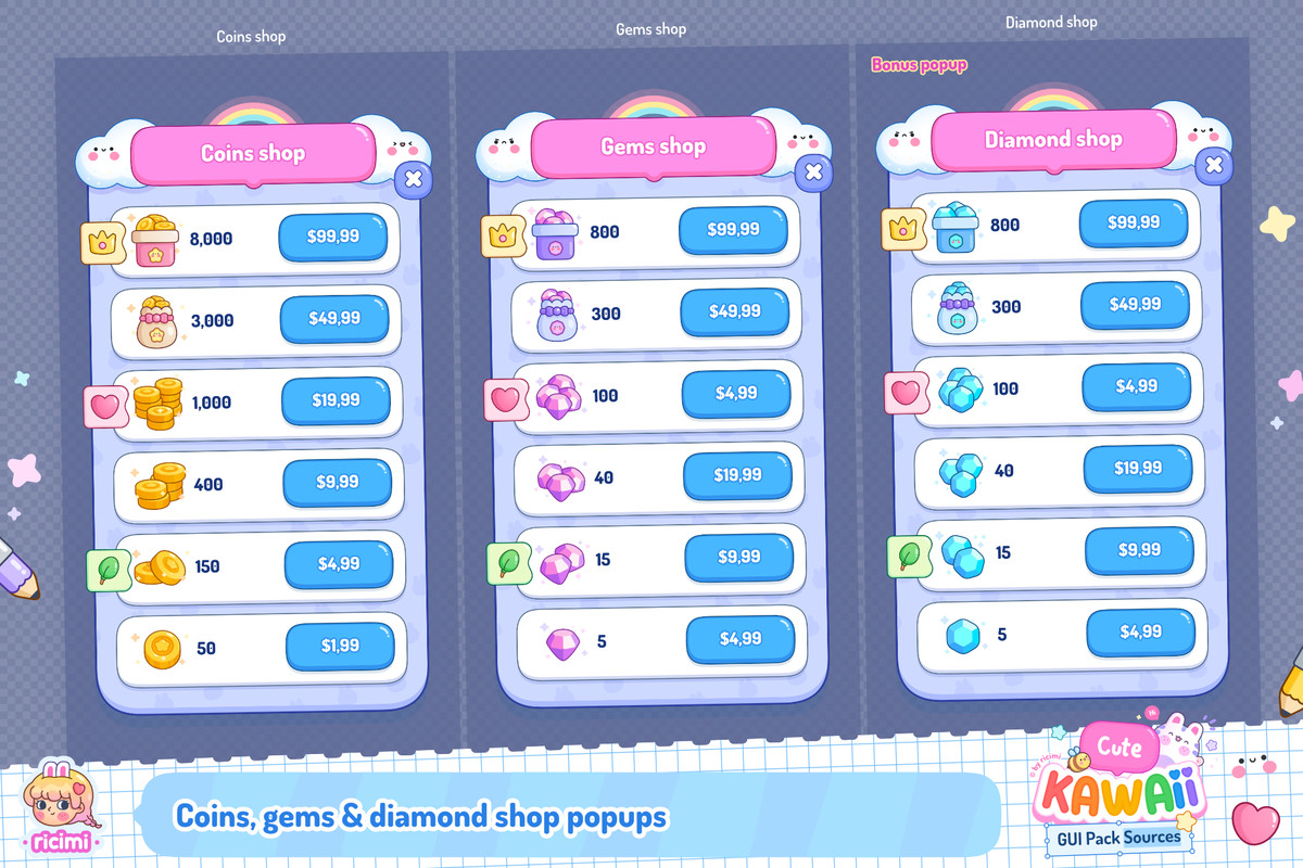 Cute Kawaii GUI Pack Sources