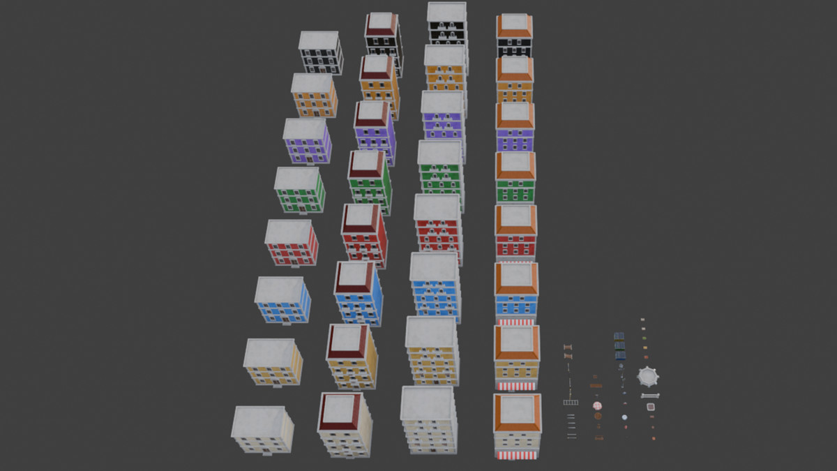 Stylized City - Buildings & Props Pack