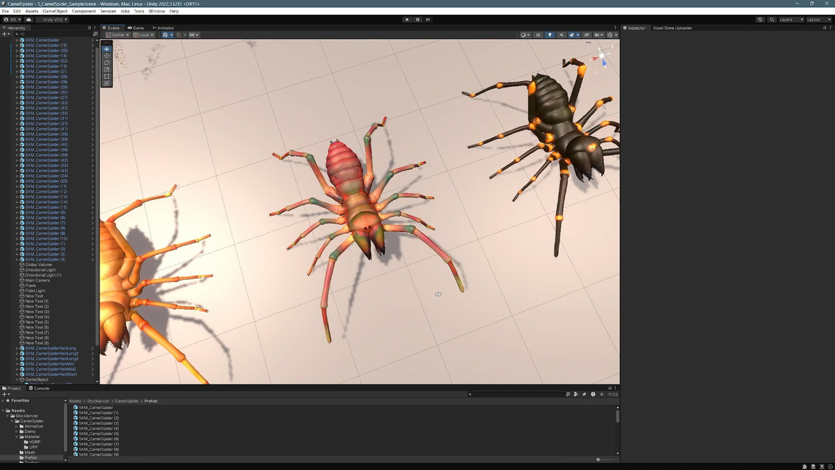 Solifugae Camel Spider, animated and modular monster insect with skins & shader.
