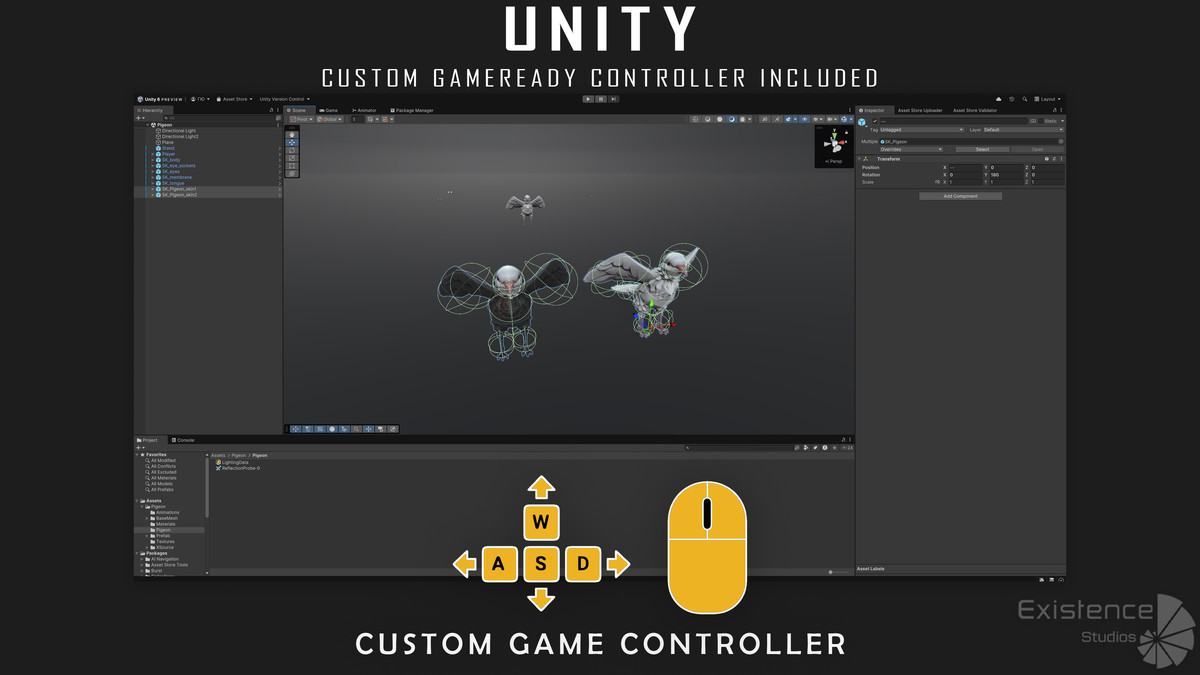 White Pigeon - Flying System - Bird Behavior