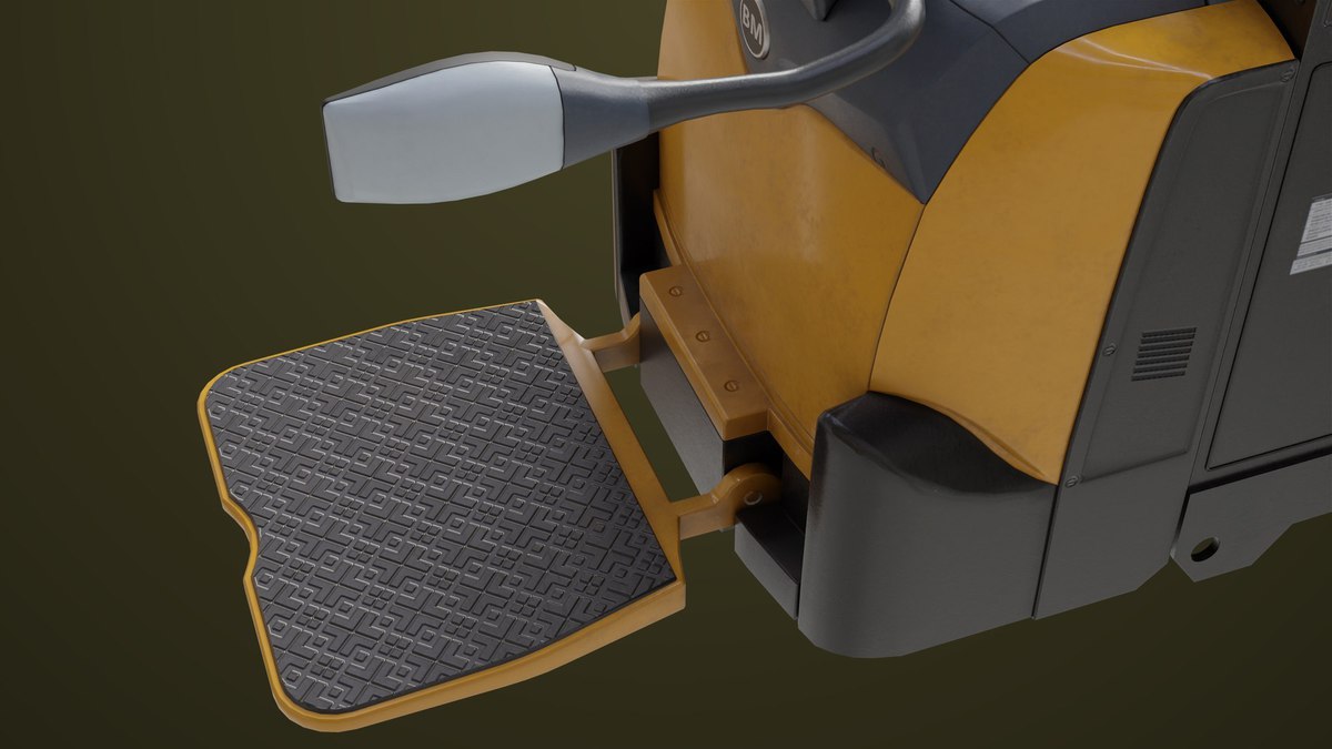 Forklift with Pallet 01 Yellow URP HDRP Textures