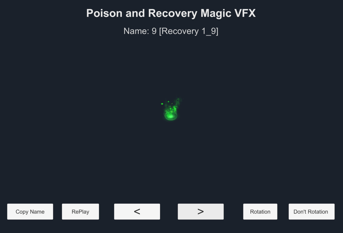 Poison and Recovery Magic VFX