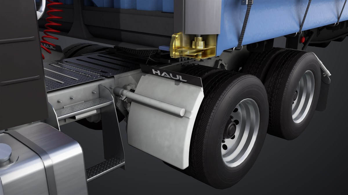 Heavy Truck 05 Curtainsider Trailer URP HDRP Textures