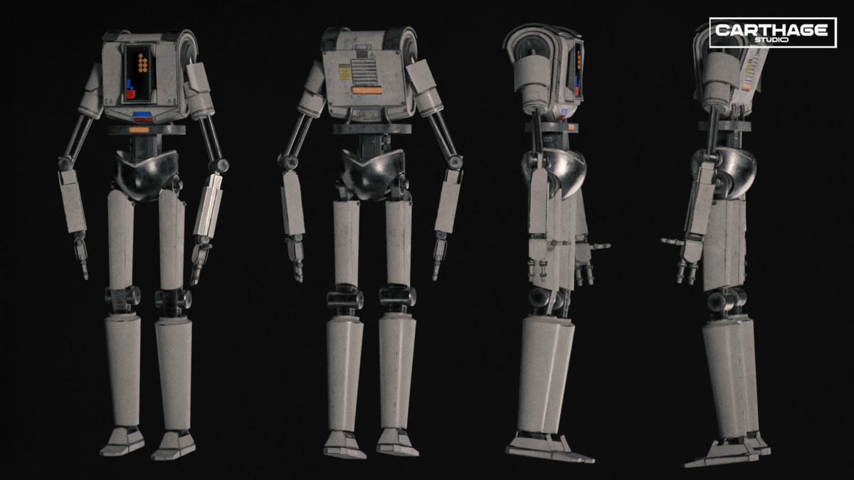 Security Robot NPC Bundle – 5 Rigged Game-Ready Characters