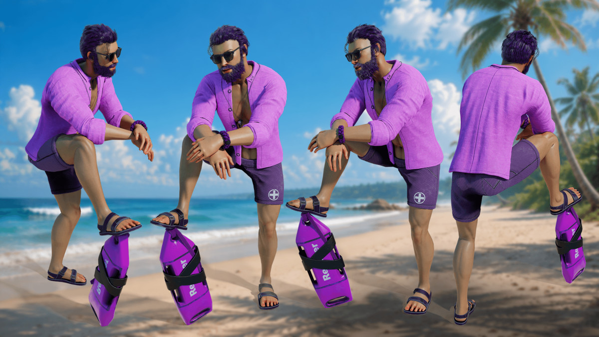 Coastal Lifeguard Man – Summer Beach Character