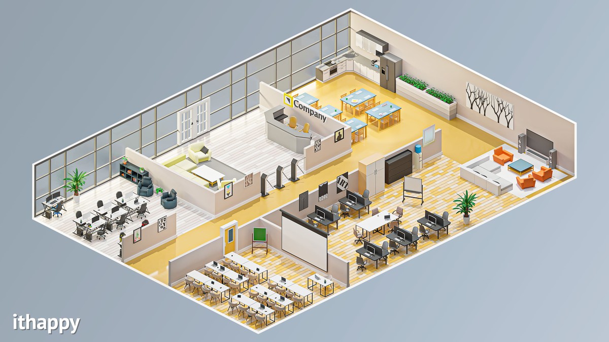 Office 2 - Low Poly 3D Models Pack