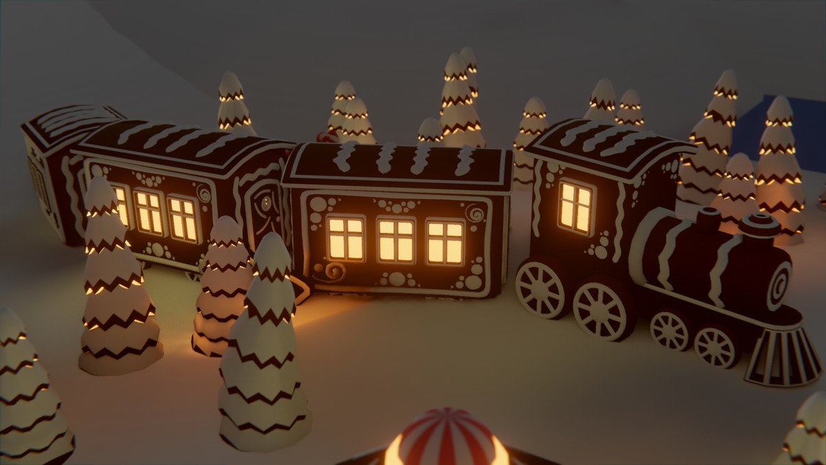 Low Poly Gingerbread Village by IGS