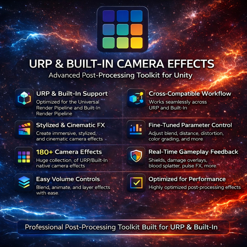 2DFX Camera Filters – 220+ Effects (URP & Built-in)